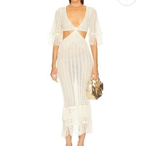 Chic Cream Fringe Poncho